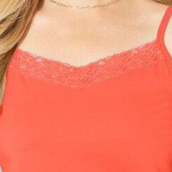 Catherines Cayenne Orange Suprema Cami W Lace  4X- NWT - Picture 2 of 2